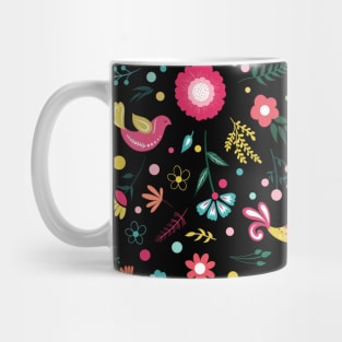 Happy Birds & Florals Mug